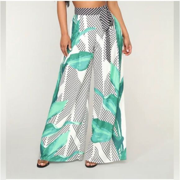 Jealous Tomato Pants - BEAUTIFUL ORANGE FLORAL JEALOUS TOMATO WIDE LEG BELTED FLOWY PANTS SIZE MEDium